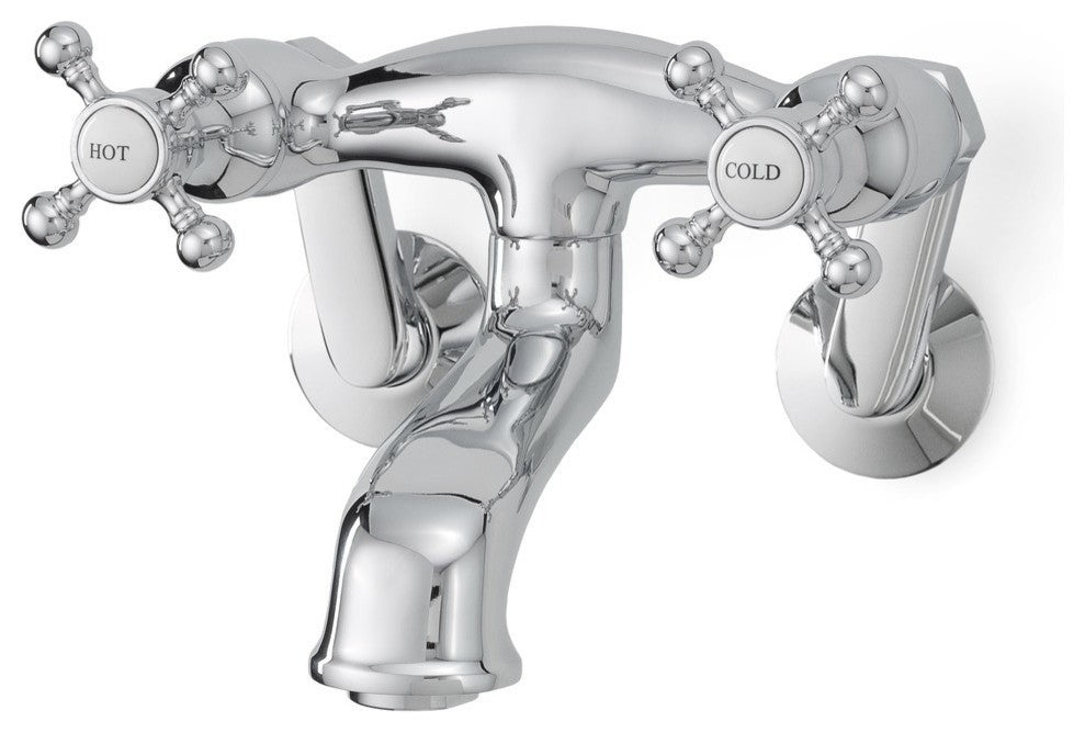 Cheviot Products 5100 Series Basic Wall-Mount Tub Filler, Cross Handles, Chrome