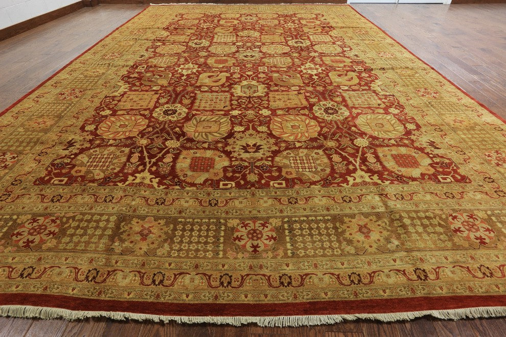 Oriental Peshawar Hand Knotted Rug 12'x19', W2645