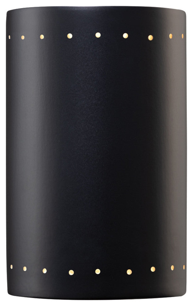 Ambiance Large Cylinder, Outdoor Closed Top Sconce, Matte Black, Dedicated LED