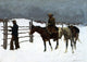 Frederic Remington The Fall of the Cowboy, 18"x27" Wall Decal