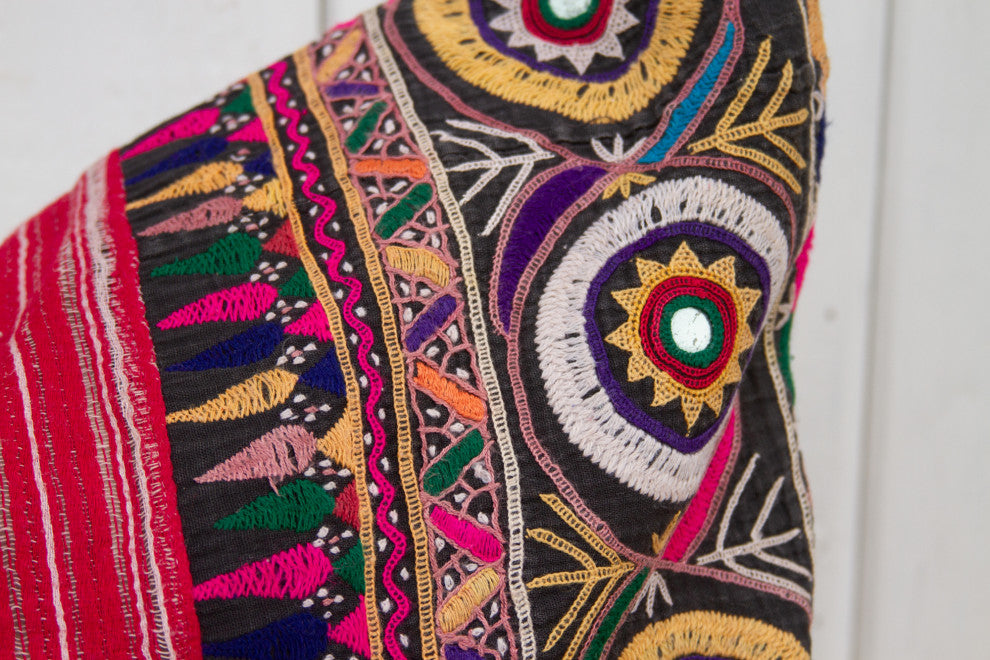 Indian Antique Mashru Tribal Pillow