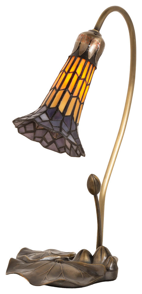16 High Stained Glass Pond Lily Mini Lamp