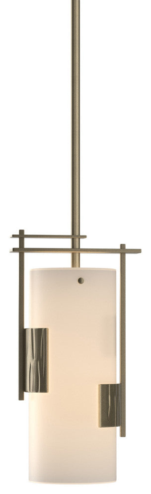 Fullered Impressions Mini Pendant, Soft Gold, Opal Glass