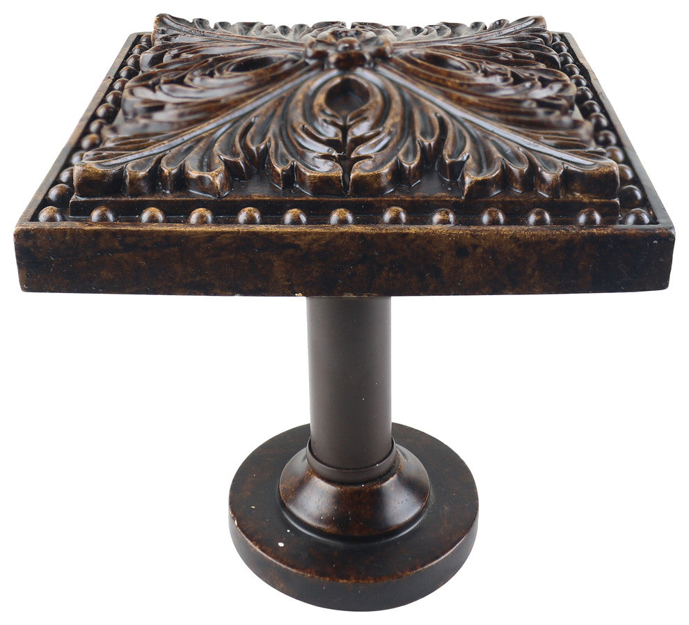 Large Elmore Drapery Medallion Holdback, Mahogany