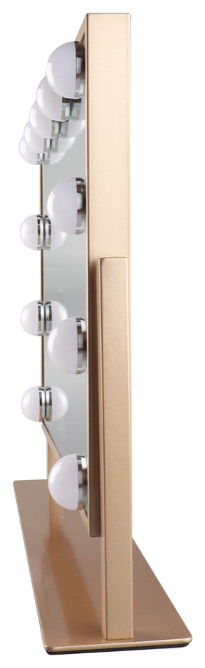 Hollywood Tri Tone Artiste XL Makeup Mirror, Champagne Gold