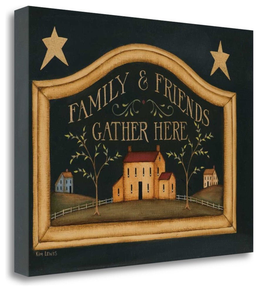 "Family And Friends" By Kim Lewis, Giclee Print on Gallery Wrap Canvas