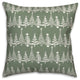 Sage Christmas Tree Pattern 18x18 Indoor/Outdoor Pillow