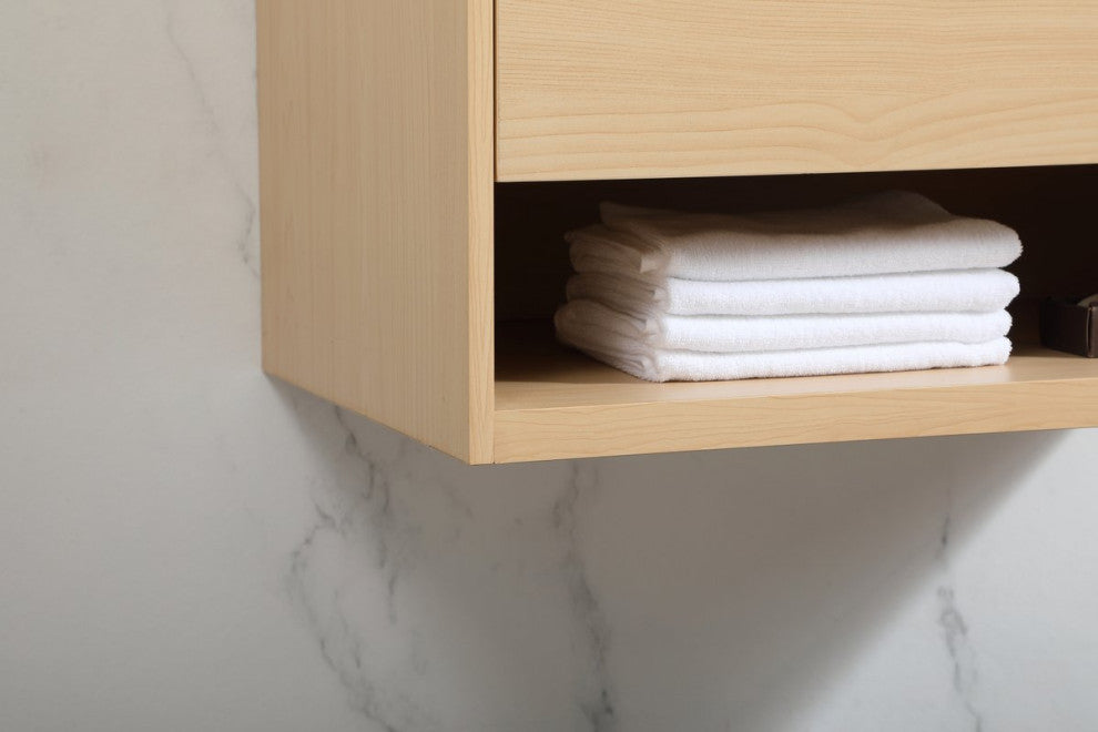 Rabi Single Bathroom Vanity, Maple, 30"