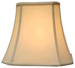 Royal Designs Square Cut Corner Bell Lamp Shade, Eggshell, 9x16x13