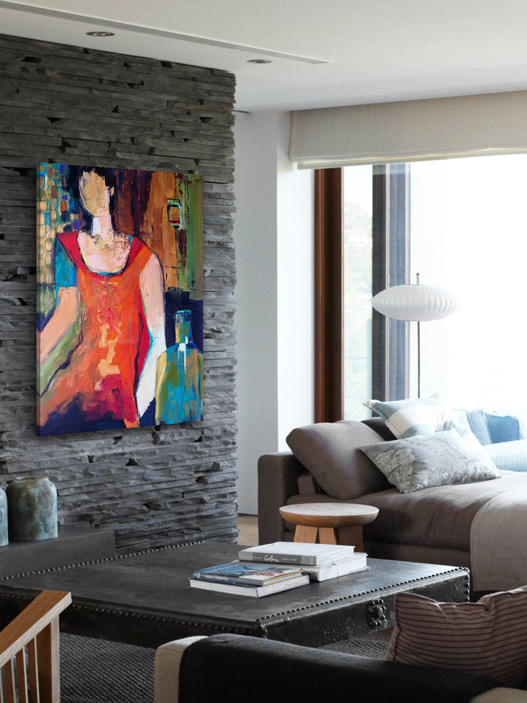 "A Quiet Sunday" Painting Print on Wrapped Canvas, 16x24