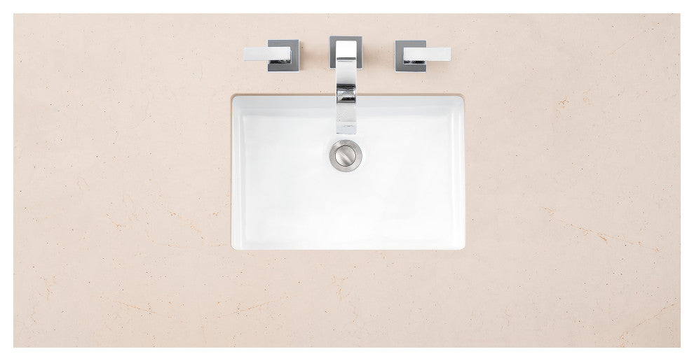 Athens 48" Single Vanity, Glossy White, Eternal Marfil Top