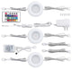 RGB LED Under Cabinet Puck Lights, 3-Pack