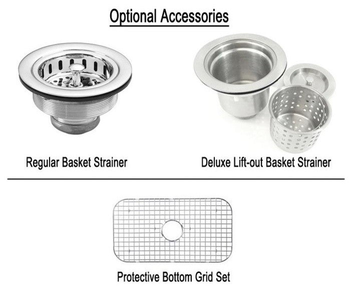 30" Stainless Steel Undermount Single Bowl Kitchen Sink, 16 Gauge
