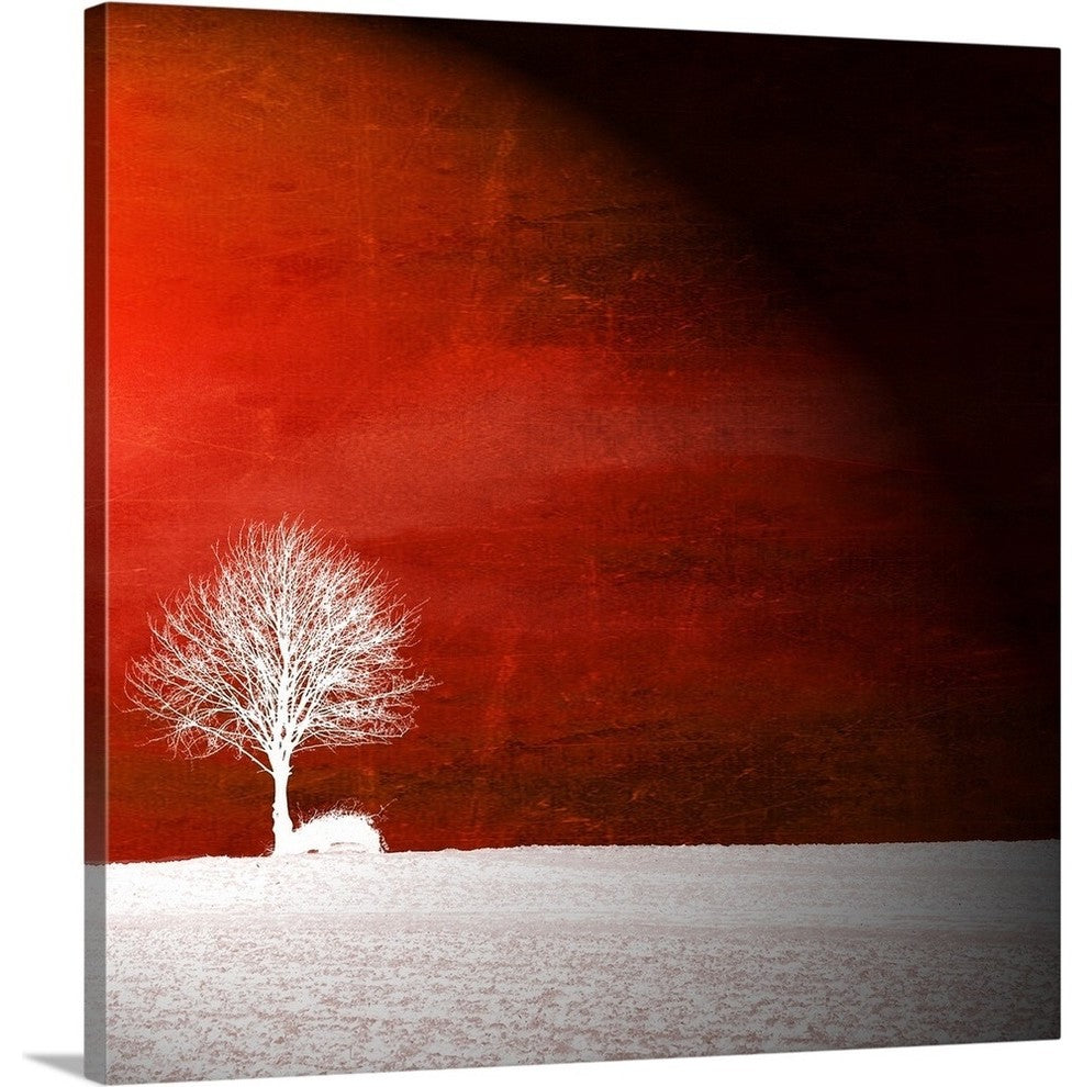 "Sensation in Red" Wrapped Canvas Art Print, 16"x16"x1.5"