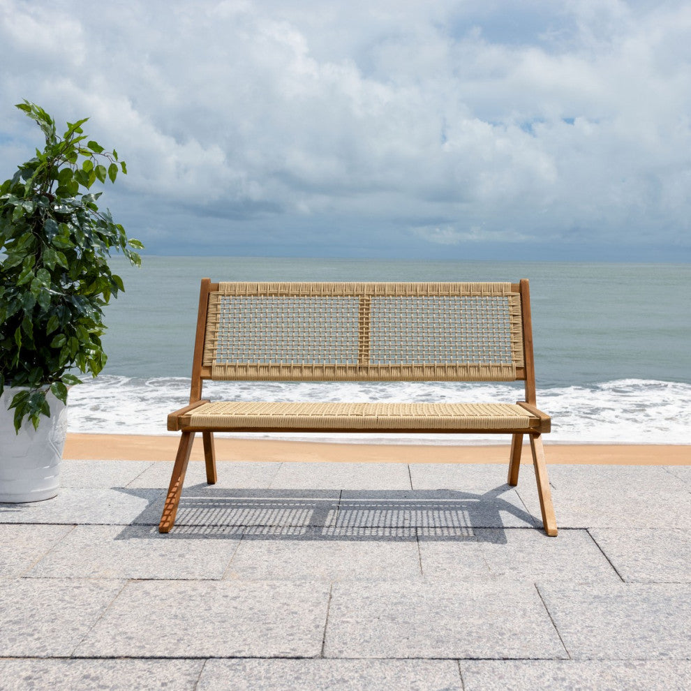 Safavieh Kobina Outdoor Bench Natural/Natural Rope