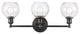 Innovations 341-3W-BK-G124-6 Concord 3 Light Vanity Light, Matte Black