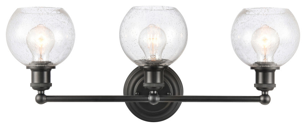 Innovations 341-3W-BK-G124-6 Concord 3 Light Vanity Light, Matte Black