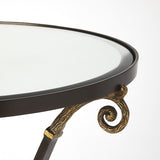 Butler Meurice Glass and Metal Accent Table