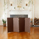 3 ft. Short Woven Fiber Room Divider 4 Panel Dark Mocha