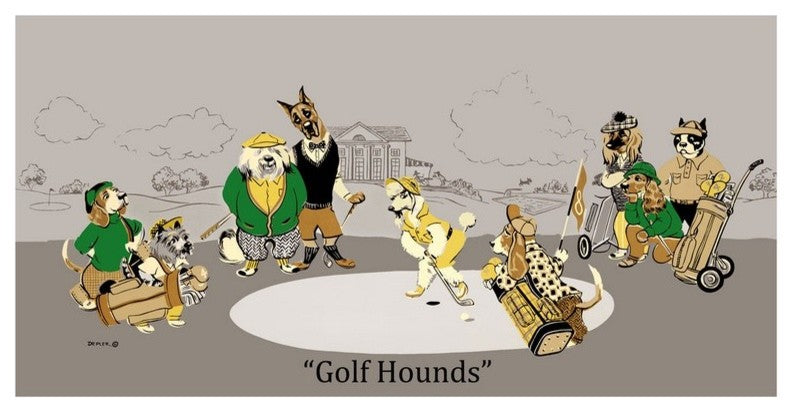 "Golf Hounds" Canvas Gallery Print
