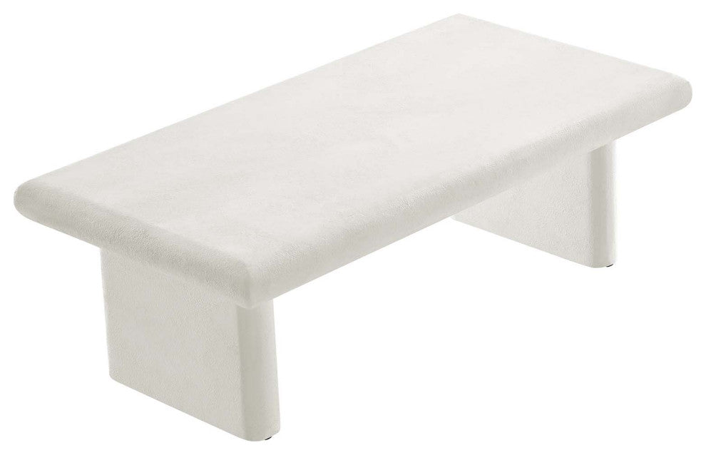 Relic Concrete Textured Coffee Table - White