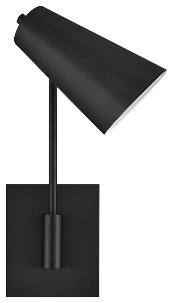 Hinkley Bray Medium Swing Arm Single Light Sconce, Black
