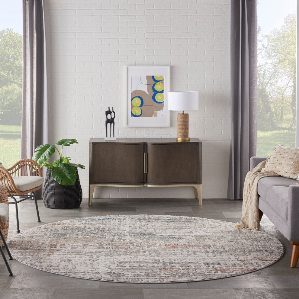 Nourison Home 5'3"xRound Rustic Textures Area Rug