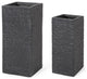 Leiman Outdoor Medium and Small Cast Stone Planters, Set of 2
