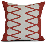 Coral Zipped, Geometric Print Pillow, 20"x20"