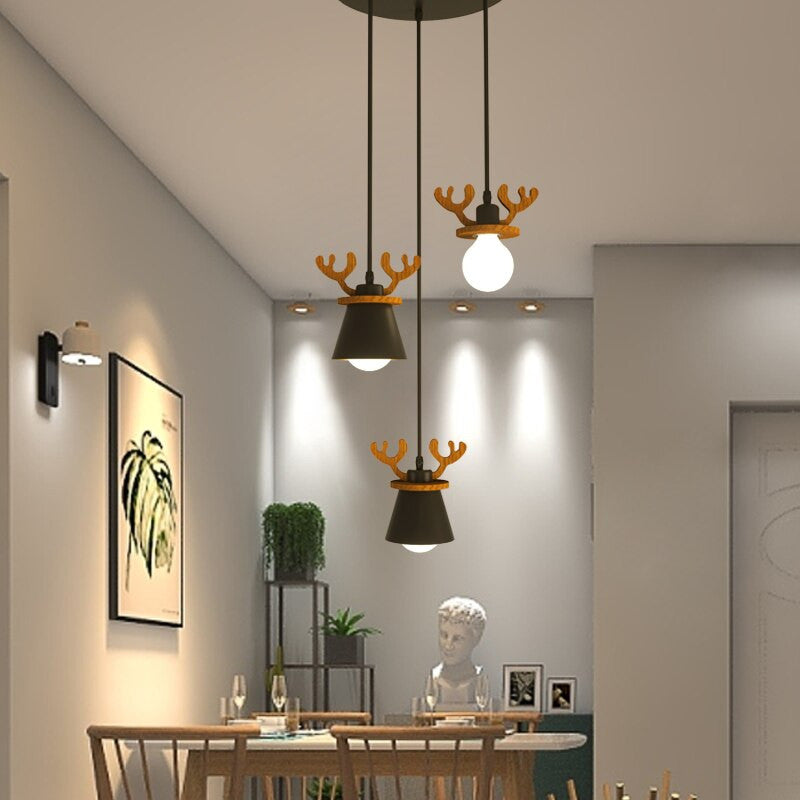 MIRODEMIÂ® Cap-d'Ail | Creative Ceiling Light with Deer Antlers Design, 1 Light