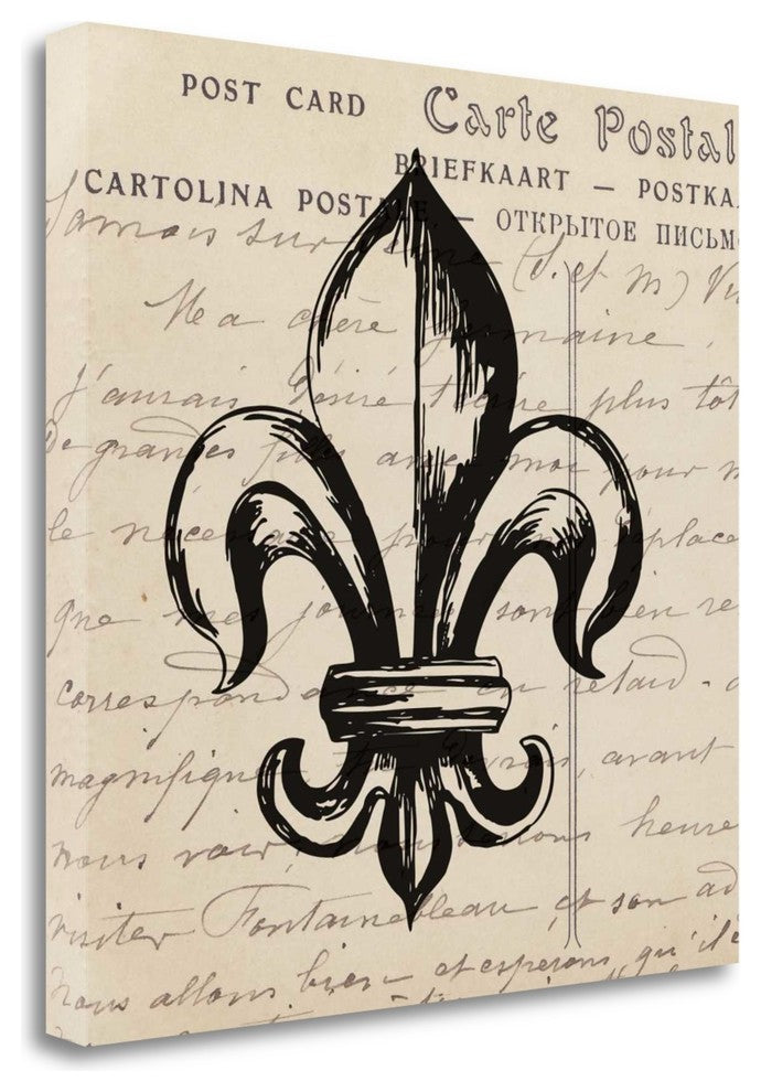 "Fleur De Lis II" By Sabine Berg, Giclee Print on Gallery Wrap Canvas