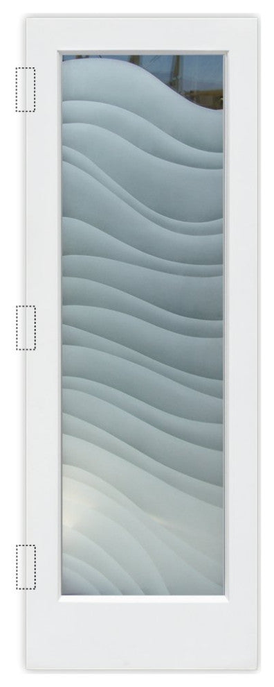 Interior Prehung Door or Interior Slab Door - Dreamy Waves - Primed - 30" x...