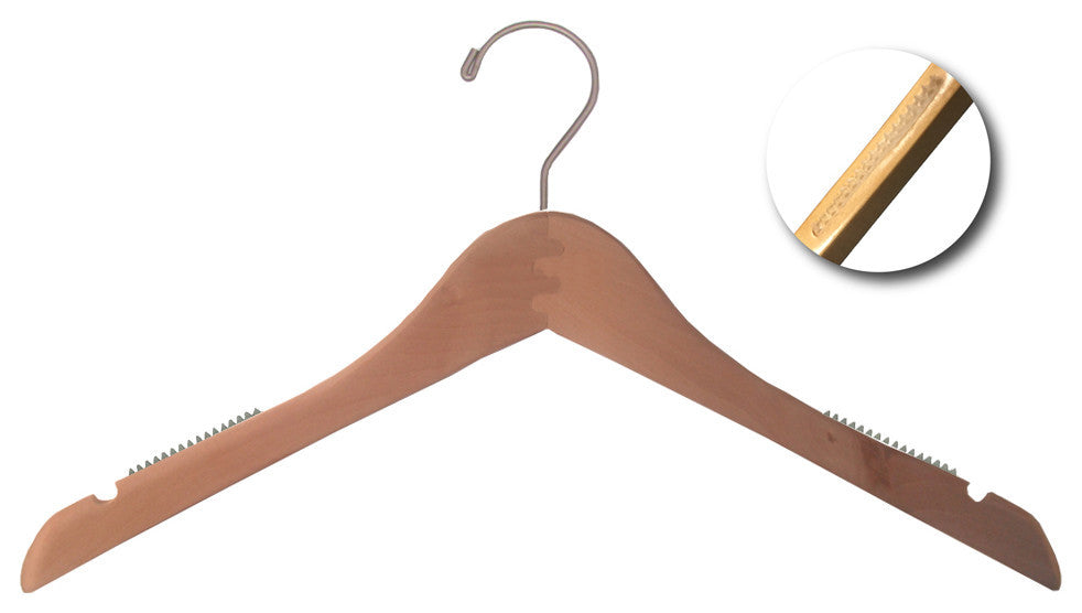 Petite Unfinished Jacket Hanger With Non-Slip Shoulder Grips, Box of 50