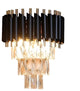 Luceyran | Modern Black LED Crystal Wall Lamp