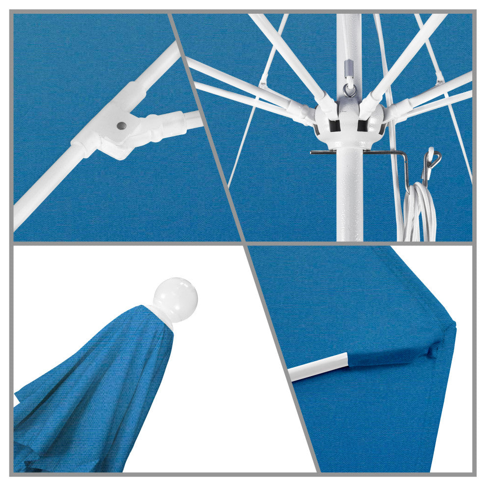 11' Fiberglass Umbrella White, Pacifica, Capri, 11'