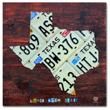 "Texas License Plate Map Large" Canvas Art by Design Turnpike