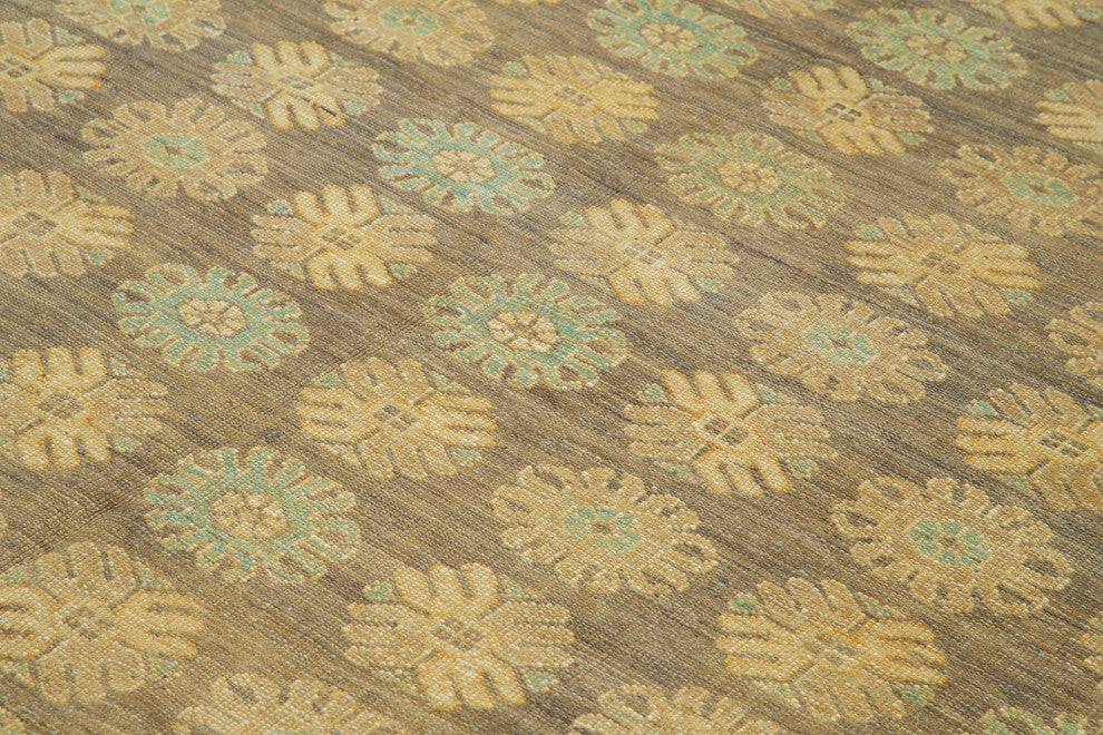Rug N Carpet - Hand-Knotted Oriental 8' 10" x 11' 8" Unique Oushak Area Rug