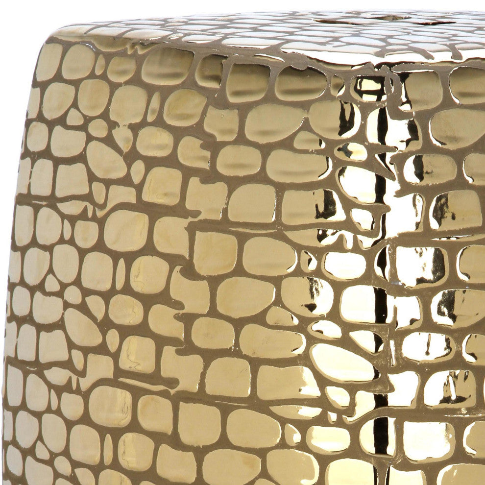 Safavieh Jasmine Garden Stool, Plated Gold