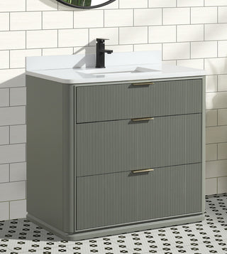 Ari Kitchen and Bath Aria 36" Freestanding Bathroom Vanity Sage