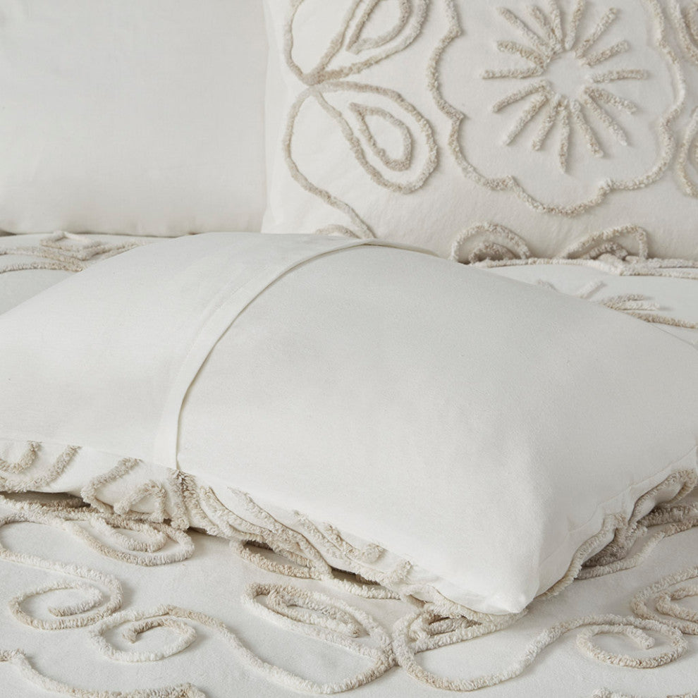 Madison Park Violette 3 Piece Tufted Cotton Chenille Coverlet Set
