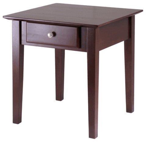 Winsome Wood Rochester End Table with one Drawer Shaker
