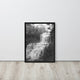 Chittenango Waterfall in Black and White Framed Photo Paper Wall Art Prints, Black, 18" X 24"