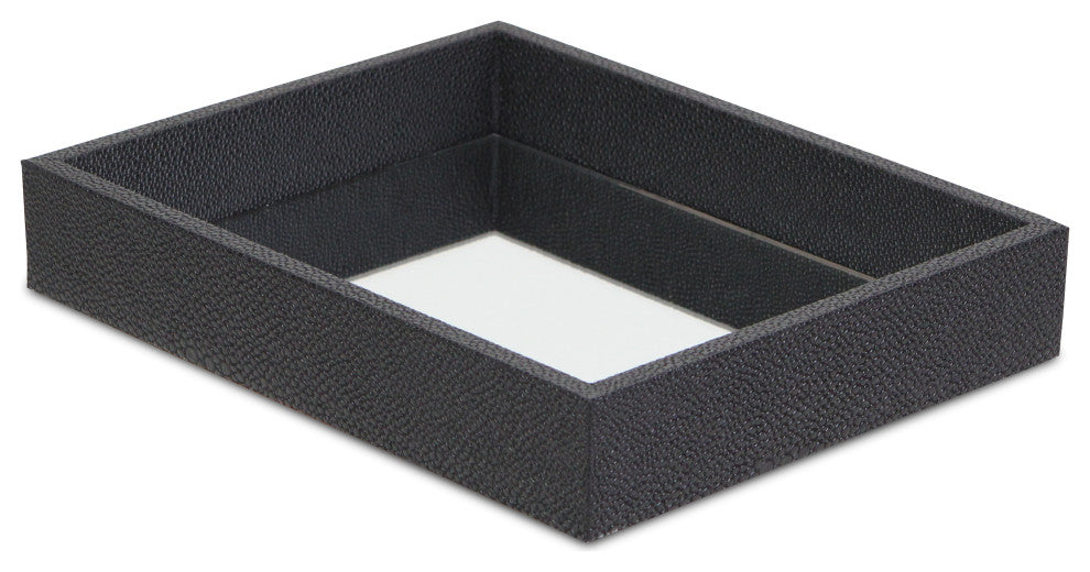 Bubble Mirrored Tray, 10", Black