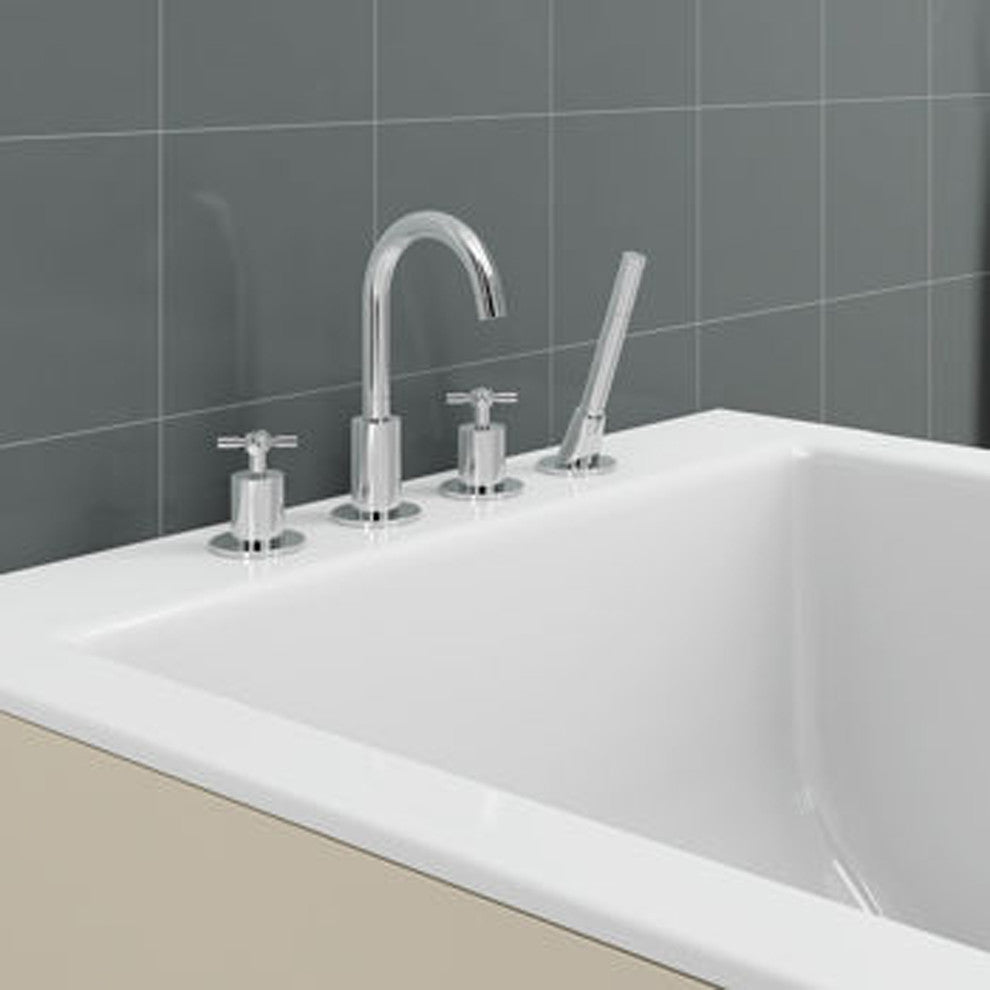 Prima 4 Widespread Bathtub Faucet Set, Chrome