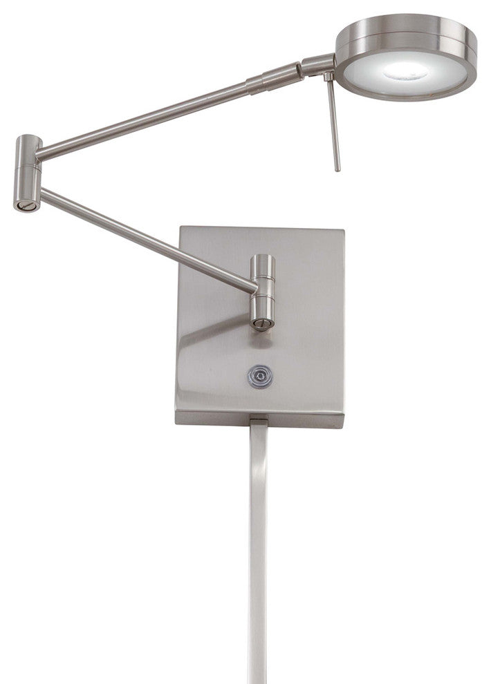 1-Light LED Swing Arm Wall Lamp, Brushed Nickel