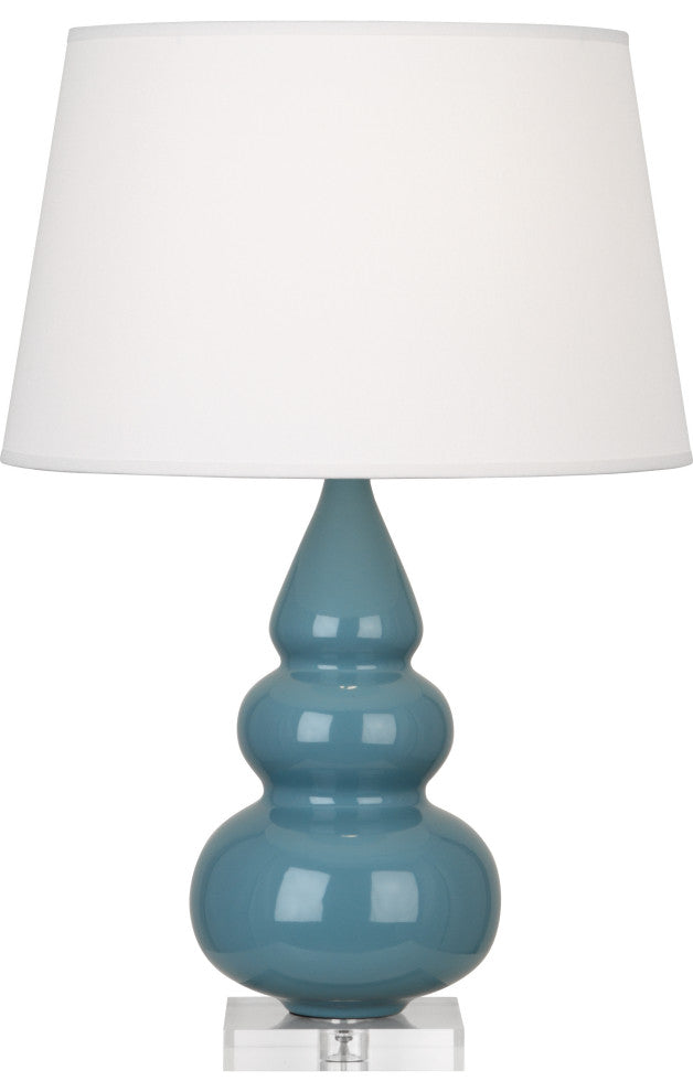 Small Triple Gourd Accent Lamp, Steel Blue