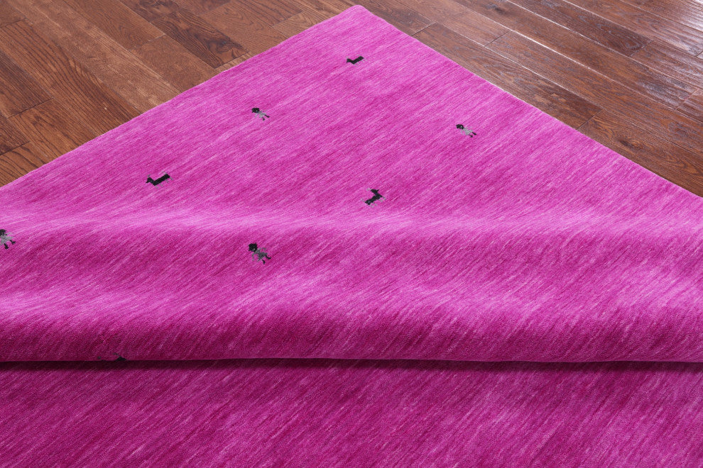 8' 0" X 10' 0" Persian Gabbeh Handmade Wool Rug - Q15056