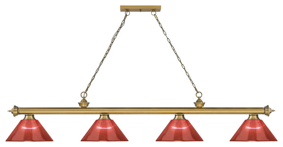 Zlite 2306-4RB-ARBG 4-Light Billiard, Burgundy