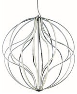 ET2 E21178 Aura 31"W LED Abstract Globe Chandelier - Polished Chrome