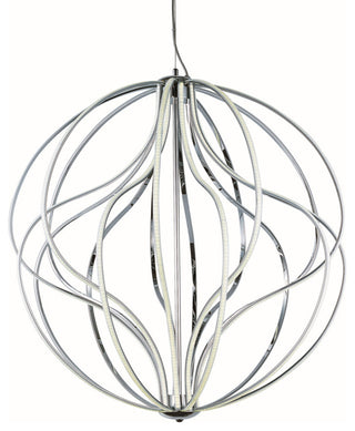 ET2 E21178 Aura 31"W LED Abstract Globe Chandelier - Polished Chrome